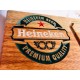 Táboa de Corte para Churrasco em Madeira Personalizada Heineken