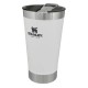 Copo Térmico De Cerveja Inox C/ Tampa Cor Branco 473ml