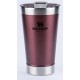 Copo Térmico De Cerveja Inox C/ Tampa Cor Vinho 473ml