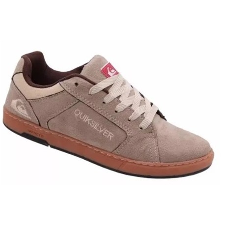 Tênis Quiksilver Skate Camuça Bege