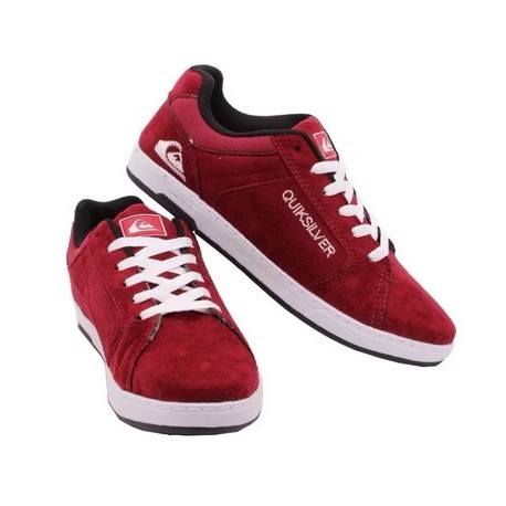 Tênis Quiksilver Skate Camuça Vermelho