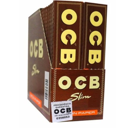 Caixa De Seda OCB Brown KS Slim - Original França